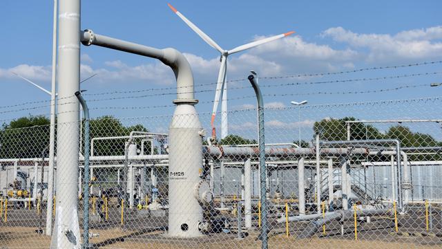 Die Erdgasförderbohrung "Söhlingen Z11" des Mineralölkonzerns ExxonMobil in Niedersachsen; Aufnahme vom Juni 2014