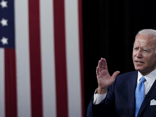 Der demokratische Prädidentschaftskandidat Joe Biden am 12.August in Wilmington, Delaware, USA, im Wahlkampf.