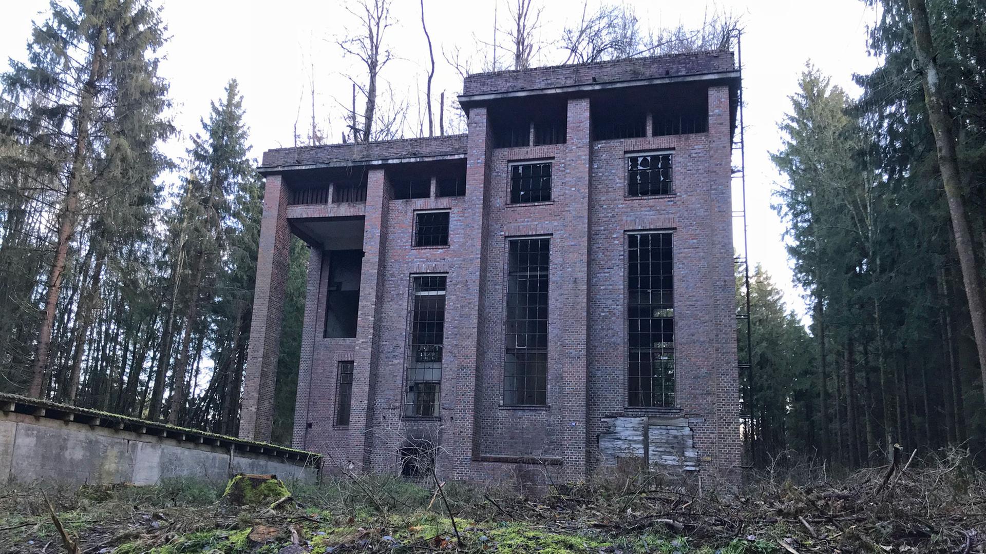 Während der NS-Diktatur errichtet: Eine Ruine auf dem Lerchenberg-Gelände. Während der NS-Diktatur errichtet: Eine Ruine auf dem Lerchenberg-Gelände.
