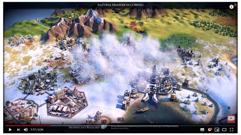 Blizzard: Szene aus dem Strategiespiel "Civilization VI: Gathering Storm"