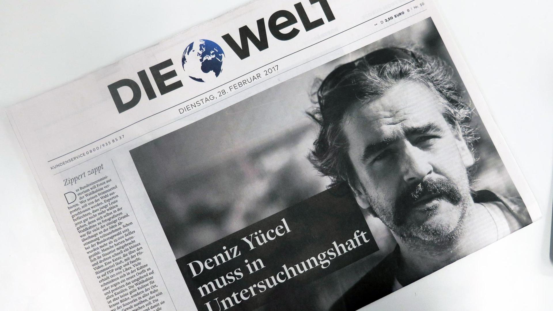 "Welt"-Titel nach der Gerichtsentscheidung zum Fall Deniz Yücel: Der "Welt"-Korrespondent muss in der Türkei in Untersuchungshaft.