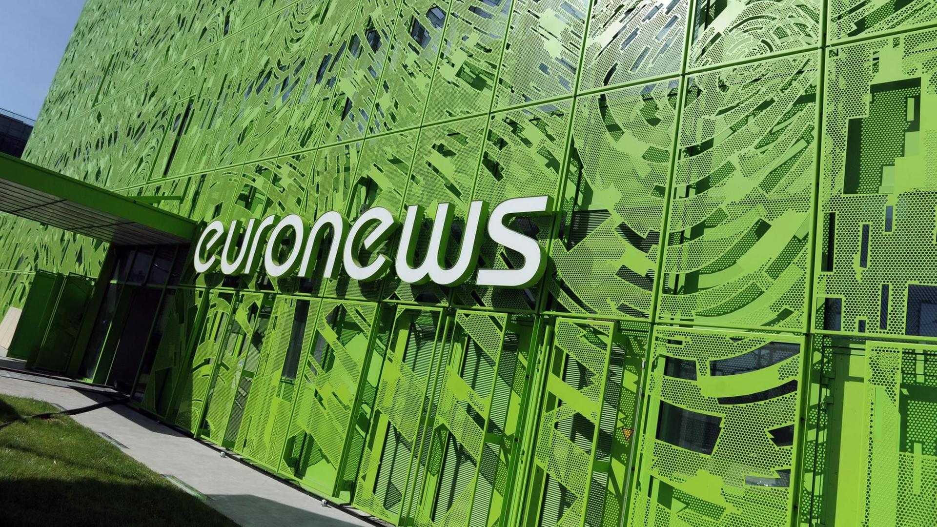 Die Euronews-Hauptzentrale in Lyon, Frankreich.