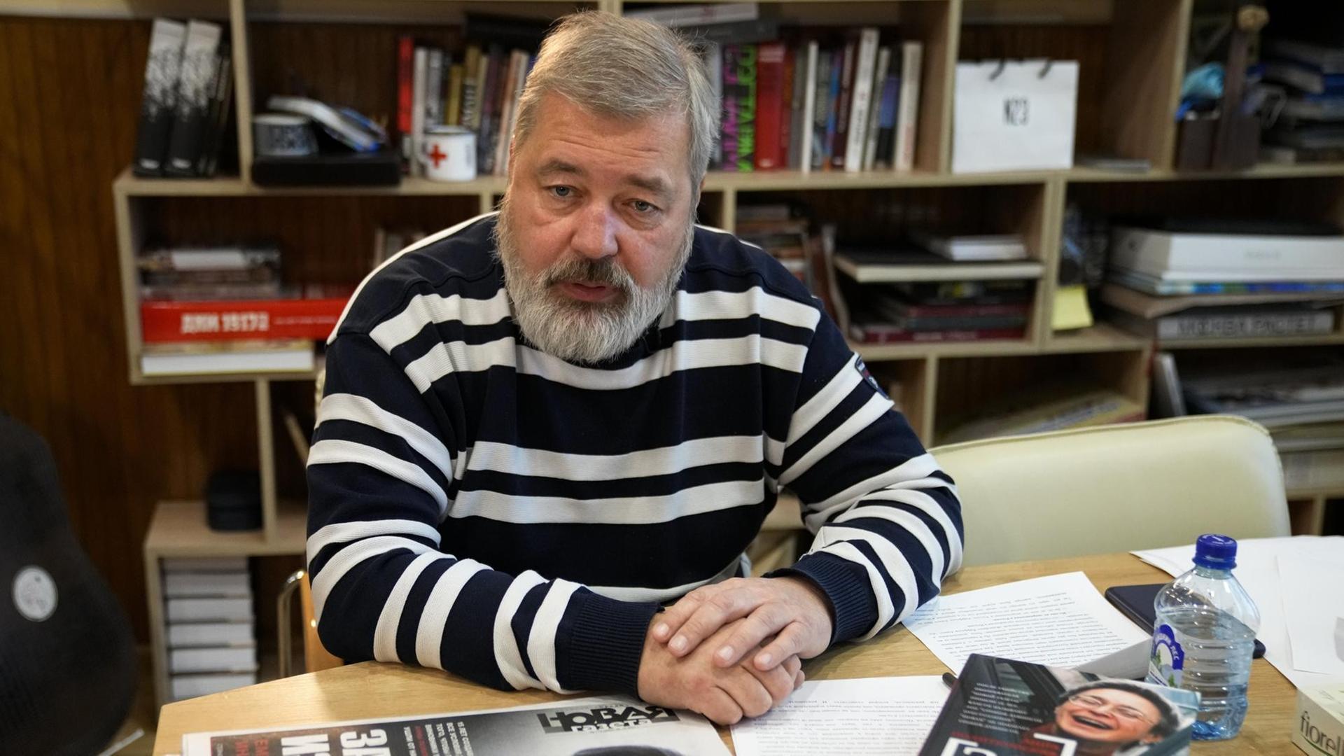 Der russische Journalist Dmitry Muratov. Der russische Journalist Dmitry Muratov.