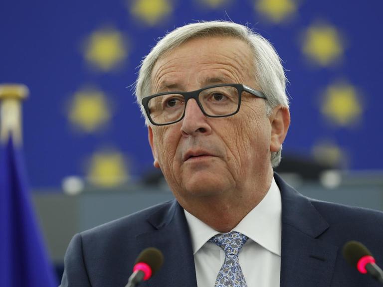 EU-Kommissionspräsident Juncker hält eine Grundsatzrede vor dem Europäischen Parlament in Straßburg