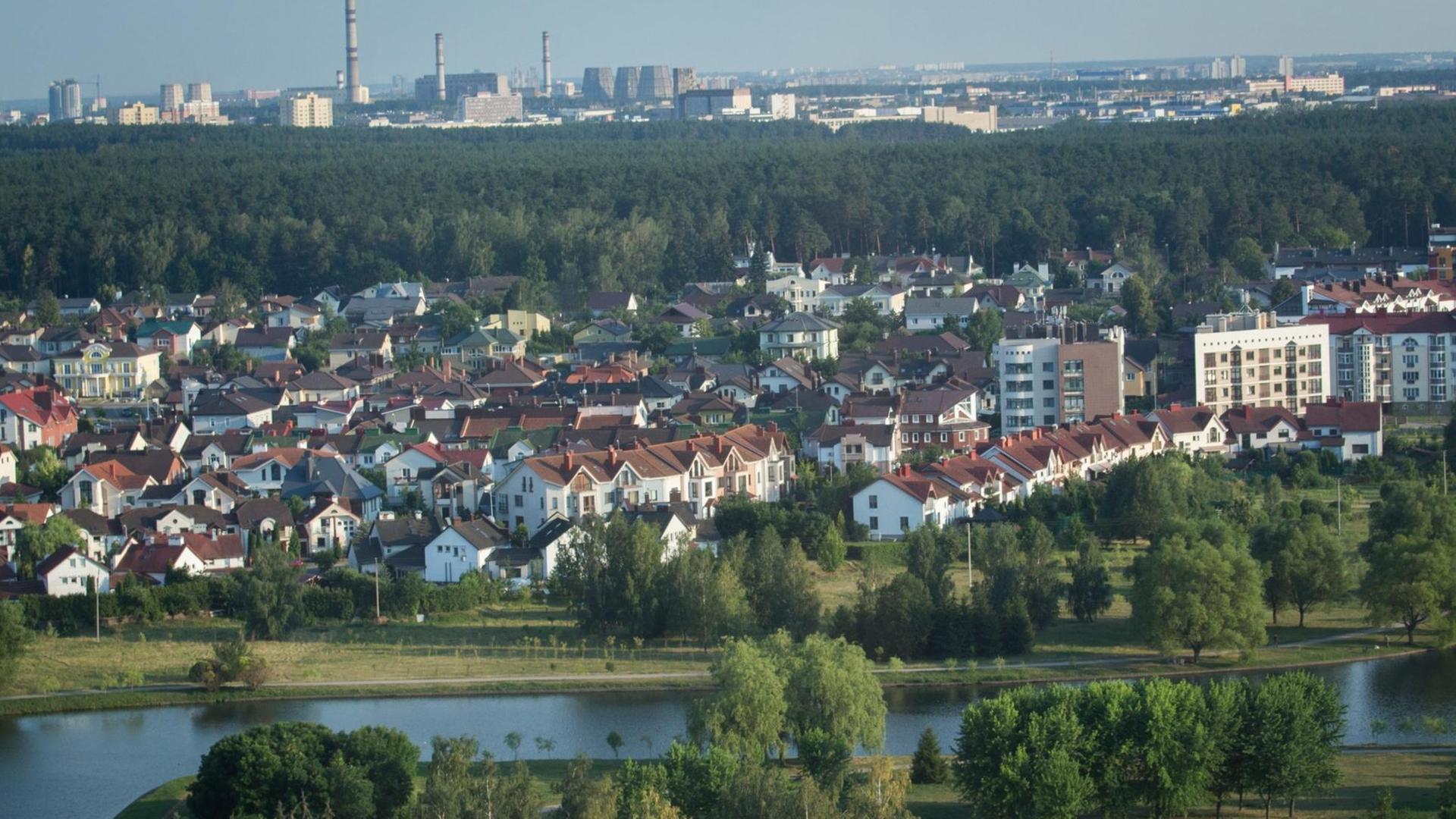 Blick auf die weißrussische Hauptstadt Minsk Blick auf die weißrussische Hauptstadt Minsk