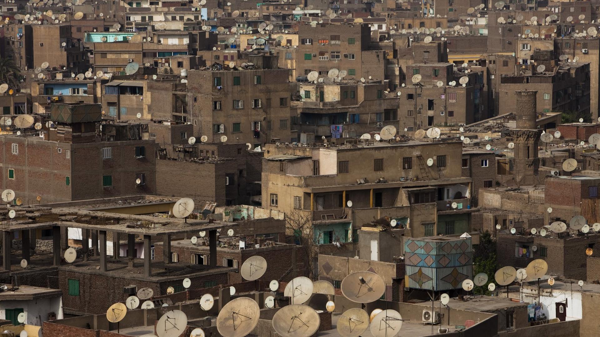 Blick auf die Dächer in der Innenstadt von Kairo (Aufnahme: 15.3.2010).