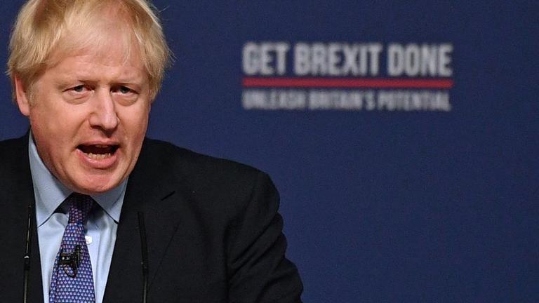 Der britische Premierminister Boris Johnson stellt das neue Wahlprogramm seiner Partei vor. Der britische Premierminister Boris Johnson stellt das neue Wahlprogramm seiner Partei vor.