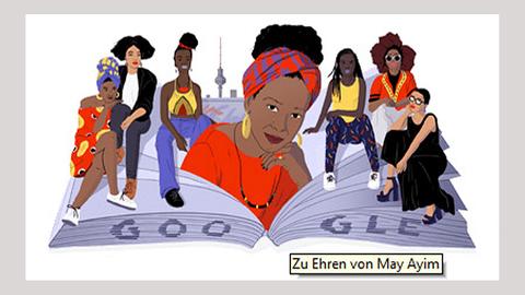Erinnern an May Ayim auf der deutschen Homepage von Google