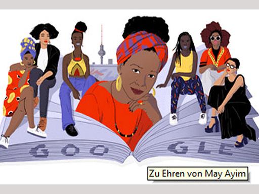 Erinnern an May Ayim auf der deutschen Homepage von Google