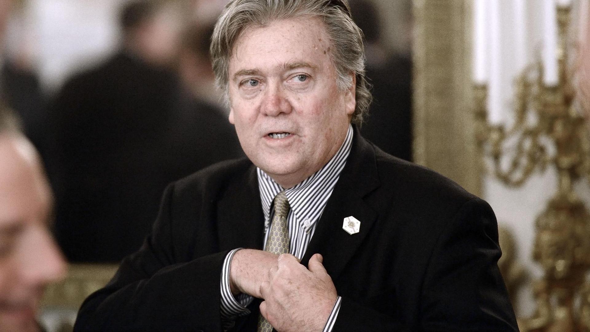 Stephen Bannon, ehemaliger Chefstratege von US-Präsident Trump. Stephen Bannon, ehemaliger Chefstratege von US-Präsident Trump.