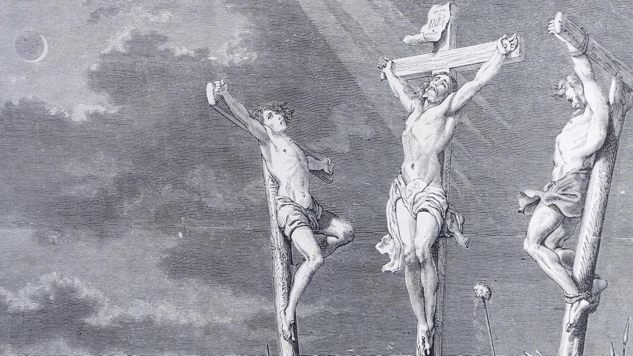 Die Kreuzigung Christi, historische Illustration