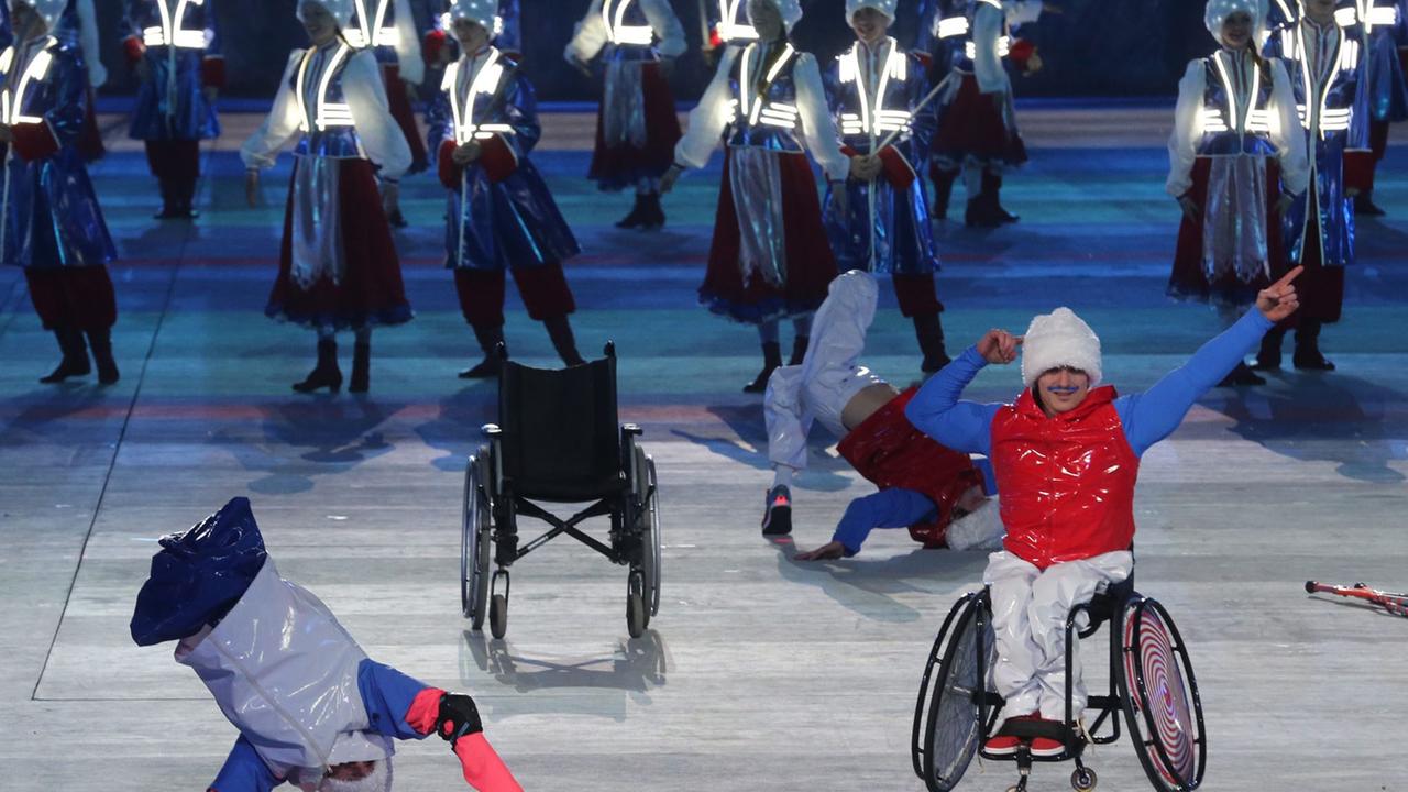 Die Schlussfeier der Paralympics in Sotschi Die Schlussfeier der Paralympics in Sotschi