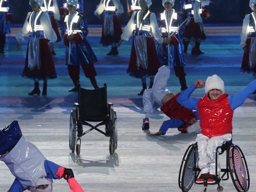 Die Schlussfeier der Paralympics in Sotschi