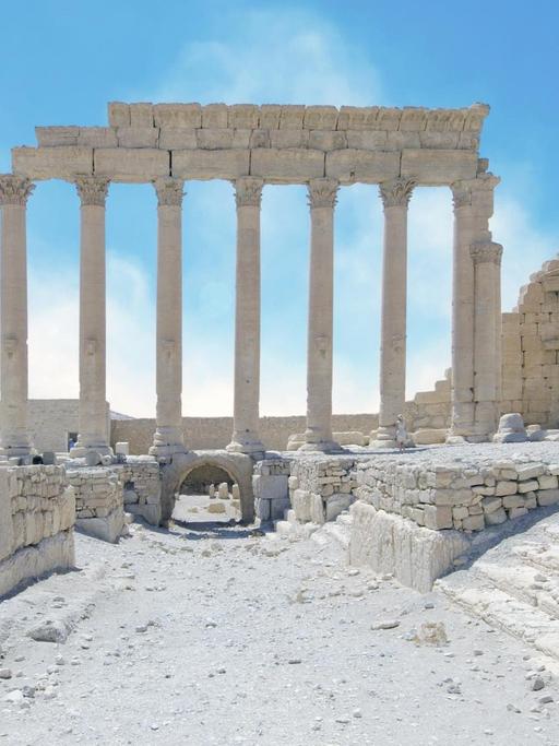 Ruinen des Baal-Tempels in der antiken Stadt Palmyra in Syrien.