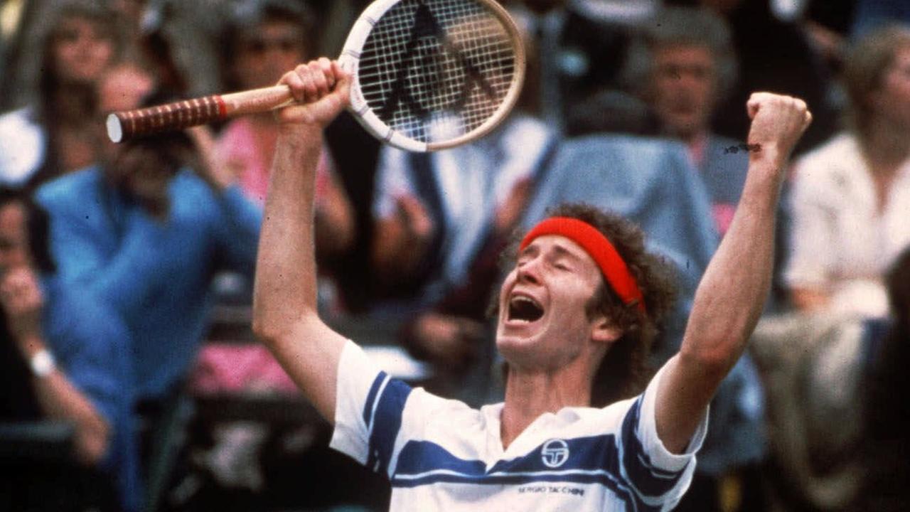 John McEnroe bei seinem Wimbledon-Sieg 1981 John McEnroe bei seinem Wimbledon-Sieg 1981