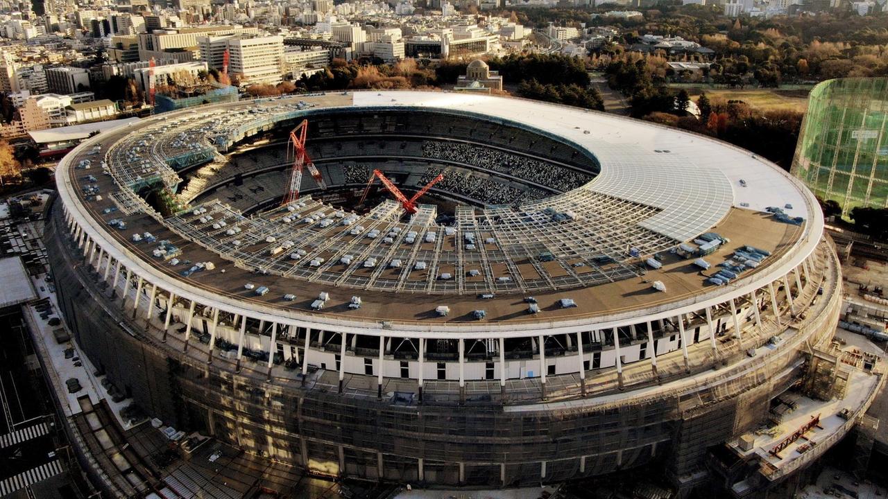 Das neue Nationalstadion von Tokio - Herberge von Olympia 2020. 
