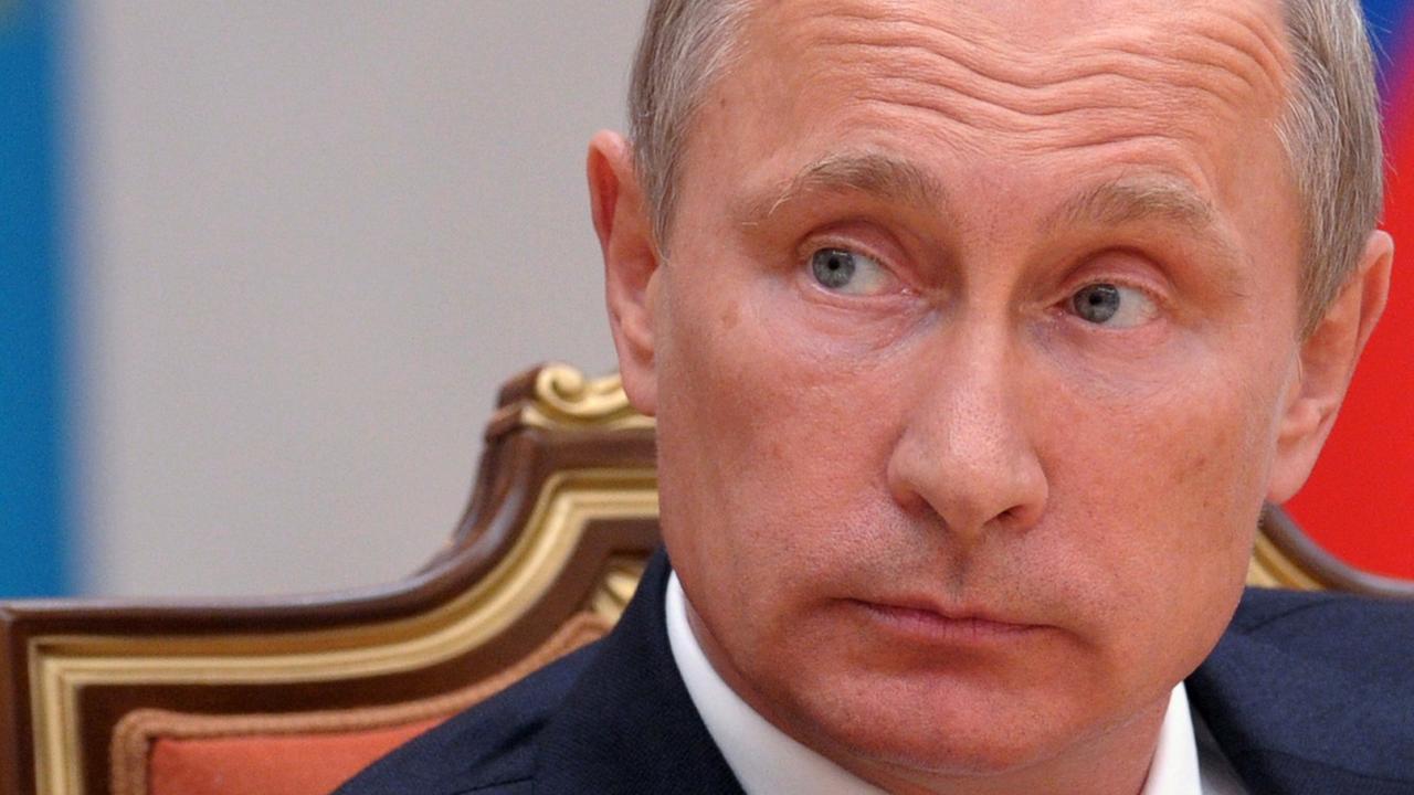 Wladimir Putin beim Gipfeltreffen in Minsk Wladimir Putin beim Gipfeltreffen in Minsk