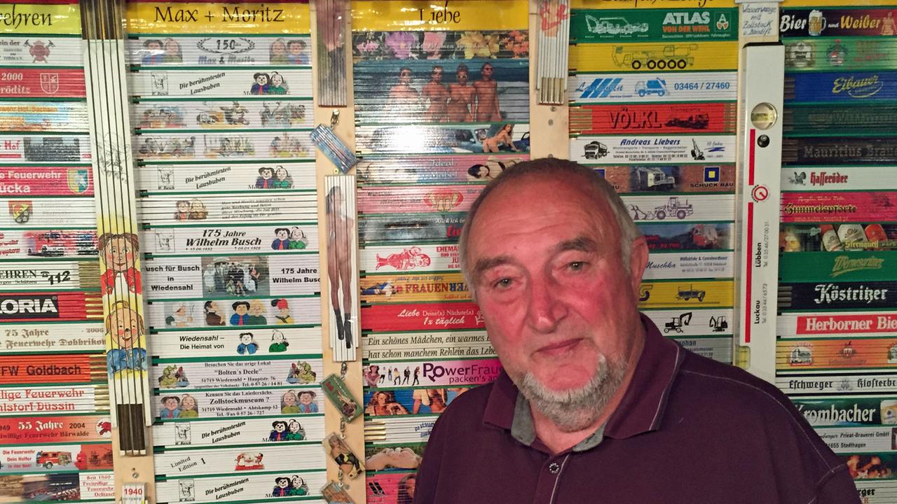 Günter Uhlig – Sammler von Zollstöcken. Mehr als 20.000 Stück umfasst seine Sammlung. Günter Uhlig – Sammler von Zollstöcken. Mehr als 20.000 Stück umfasst seine Sammlung.