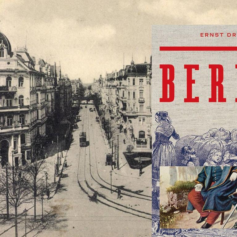 Buchcover: Ernst Dronke: „Berlin“ und historische Aufnahme Berlin Kurfürstendamm