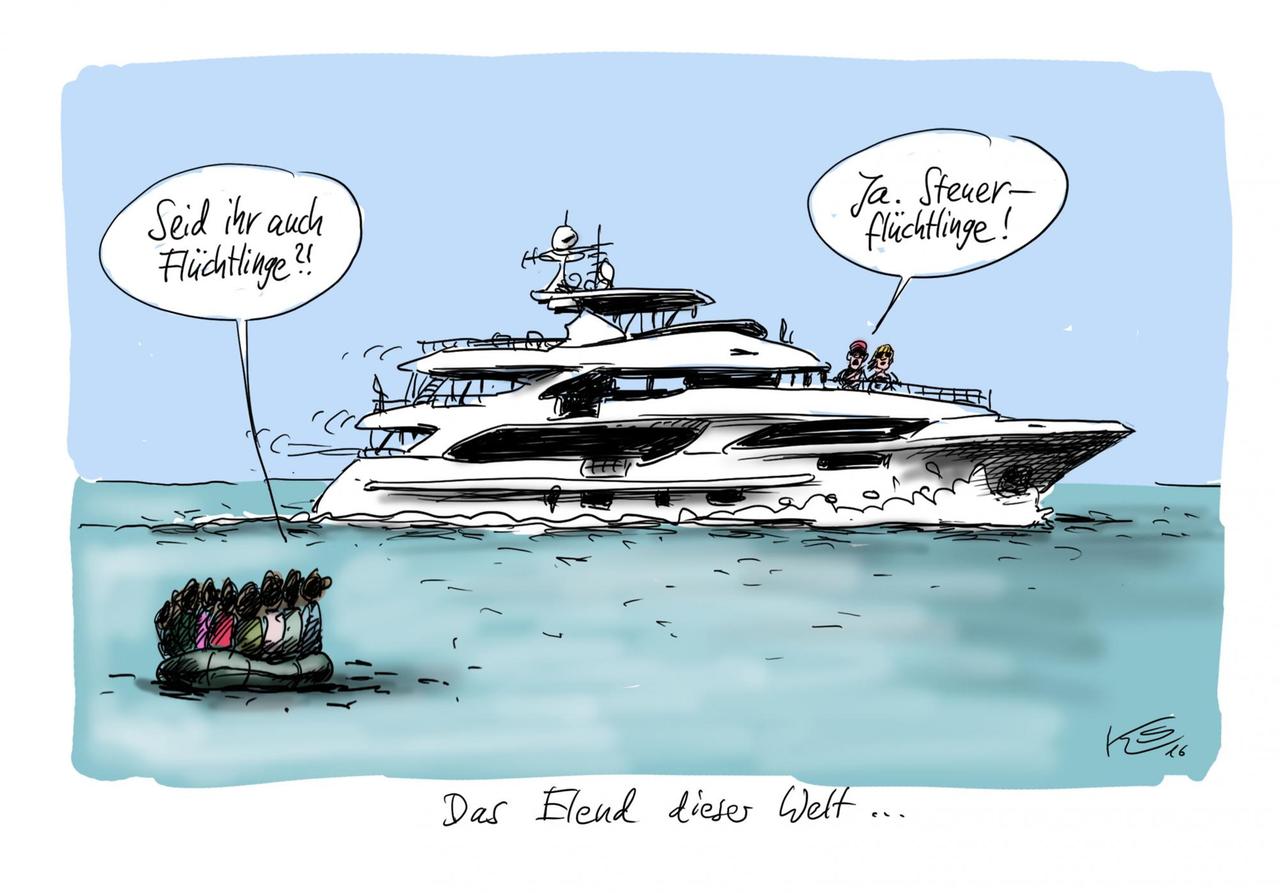Klaus Stuttmann: Das Elend dieser Welt (Deutscher Karikaturenpreis 2016, Platz 1)