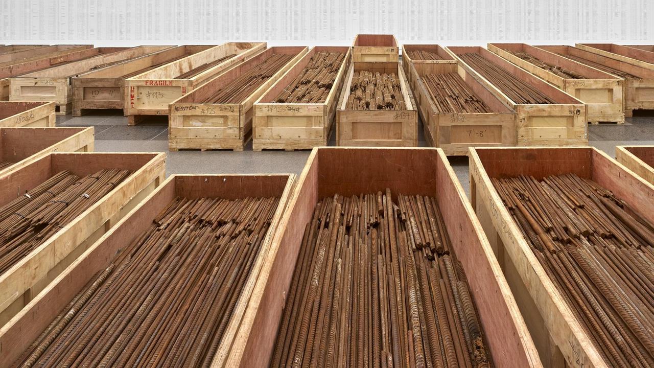Ai Weiwei, "Straight", Installationsansicht Ai Weiwei, "Straight", Installationsansicht