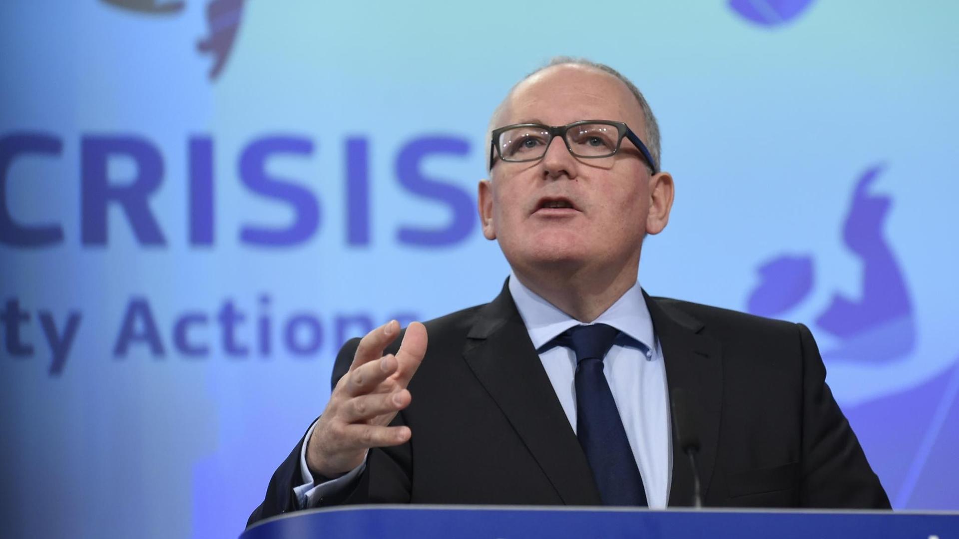 EU-Vizekommissar Timmermans EU-Vizekommissar Timmermans
