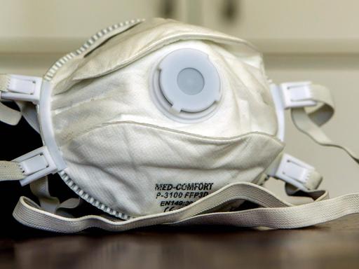 Eine getragene FFP3-Maske