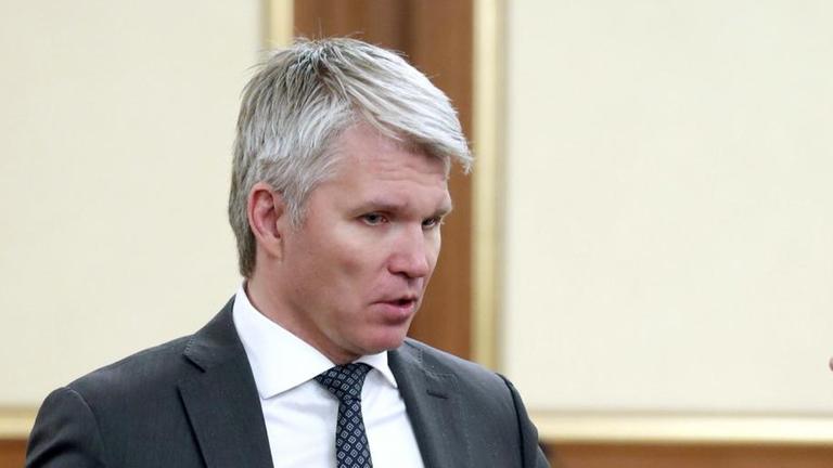 Der russische Sportminister Pawel Kolobkow und die russische Bildungsministerin Olga Vasilyeva Der russische Sportminister Pawel Kolobkow und die russische Bildungsministerin Olga Vasilyeva