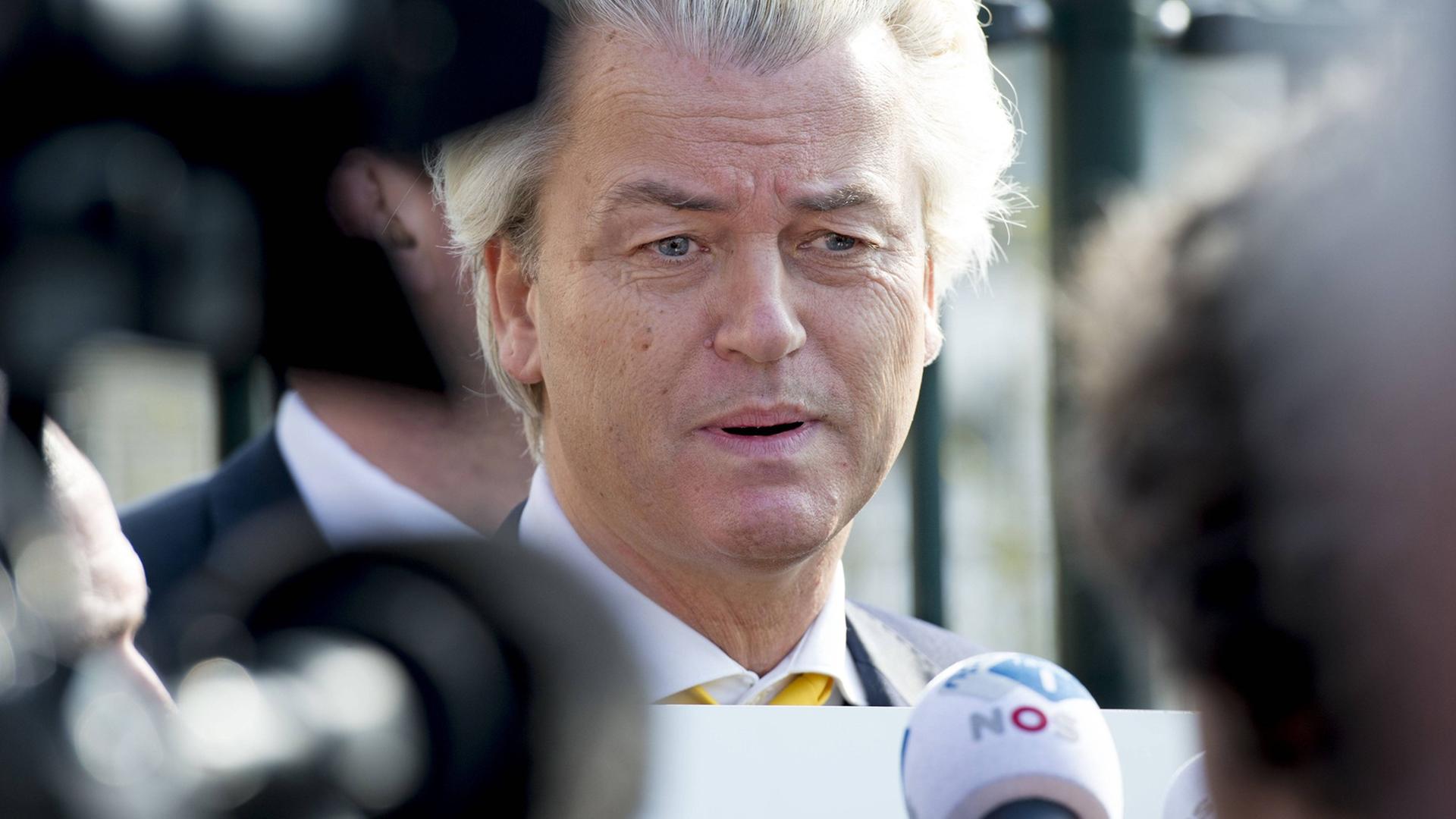Geert Wilders, Vorsitzender der rechtspopulistischen Partei für die Freiheit Geert Wilders, Vorsitzender der rechtspopulistischen Partei für die Freiheit