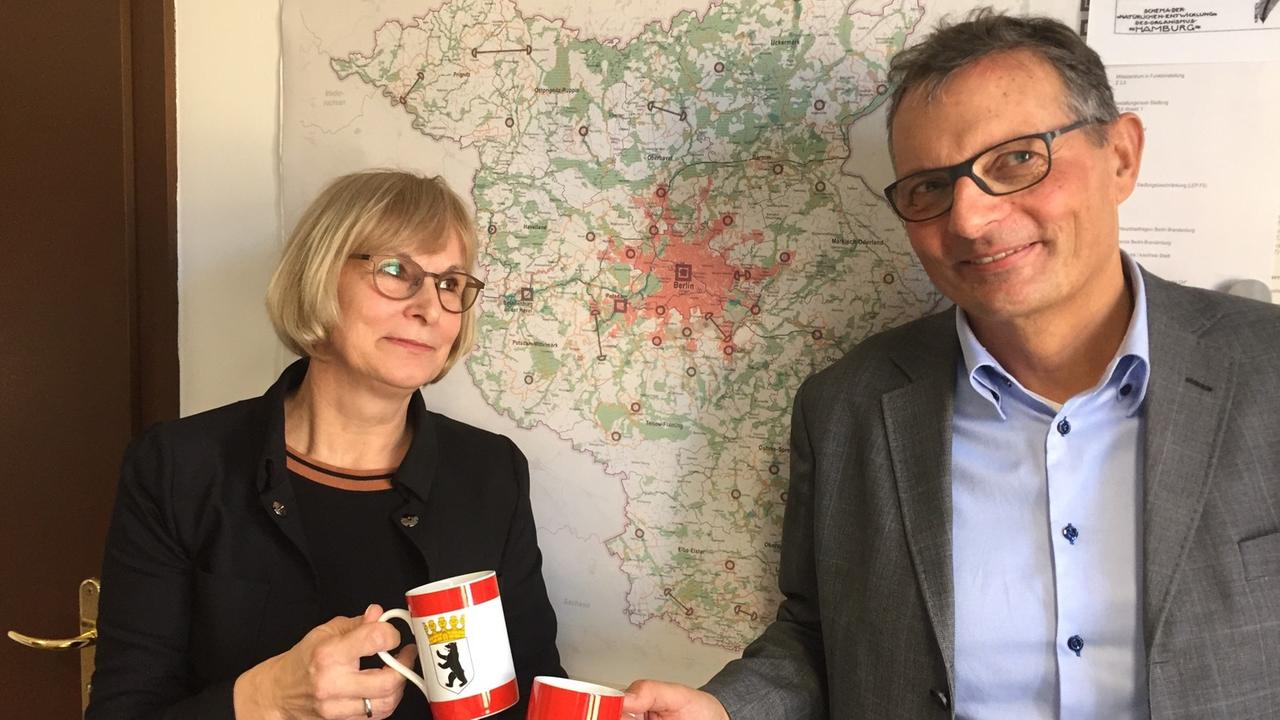 Ulrike Kessler und Jan Drews leiten die "Gemeinsame Landesplanungsabteilung Berlin Brandenburg" in Potsdam