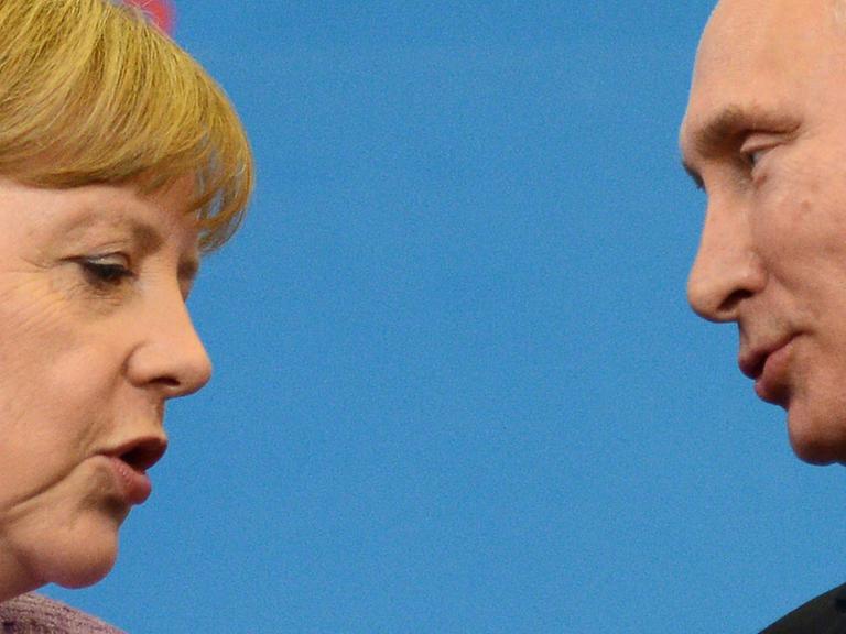 Bundeskanzlerin Angela Merkel und Russlands Staatschef Wladimir Putin