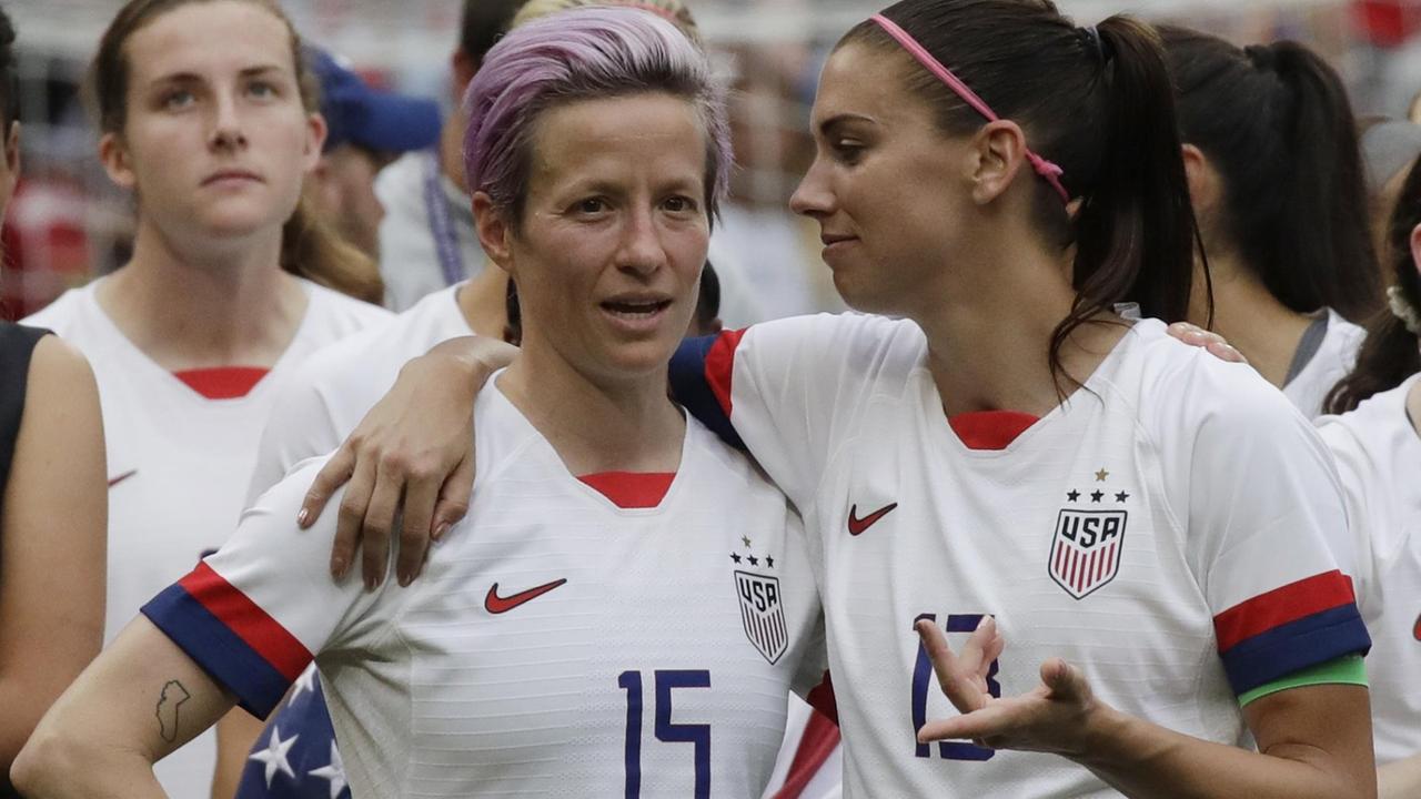 Das Foto zeigt Megan Rapinoe und Alex Morgan. Das Foto zeigt Megan Rapinoe und Alex Morgan.