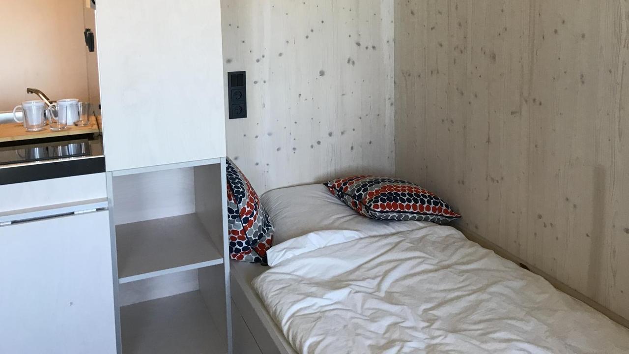 Die Bettecke ist fest installiert in den Wohnungen des Hamburger Holzhauses Woodie Die Bettecke ist fest installiert in den Wohnungen des Hamburger Holzhauses Woodie