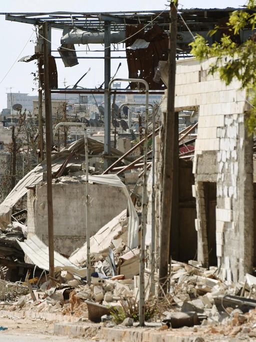 Zerstörte Gebäude in Aleppo