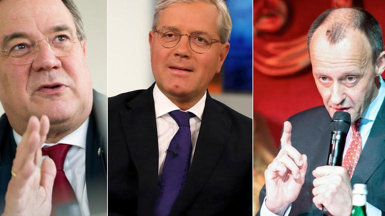 Die Kandidaten für den CDU-Vorsitz: Armin Laschet, Norbert Röttgen und Friedrich Merz (v.l.)