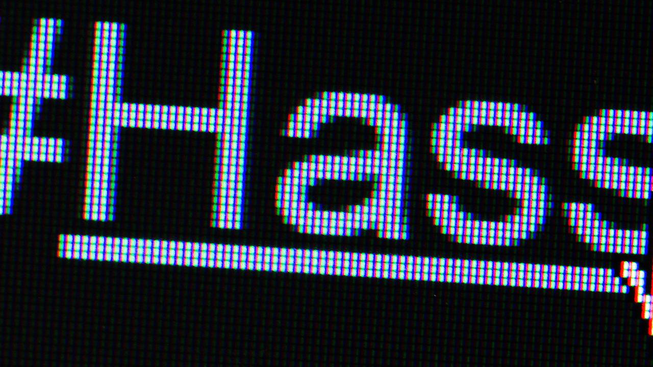 Der Hashtag «#Hass» ist auf einem Bildschirm eines Computers zu sehen. Der Hashtag «#Hass» ist auf einem Bildschirm eines Computers zu sehen.