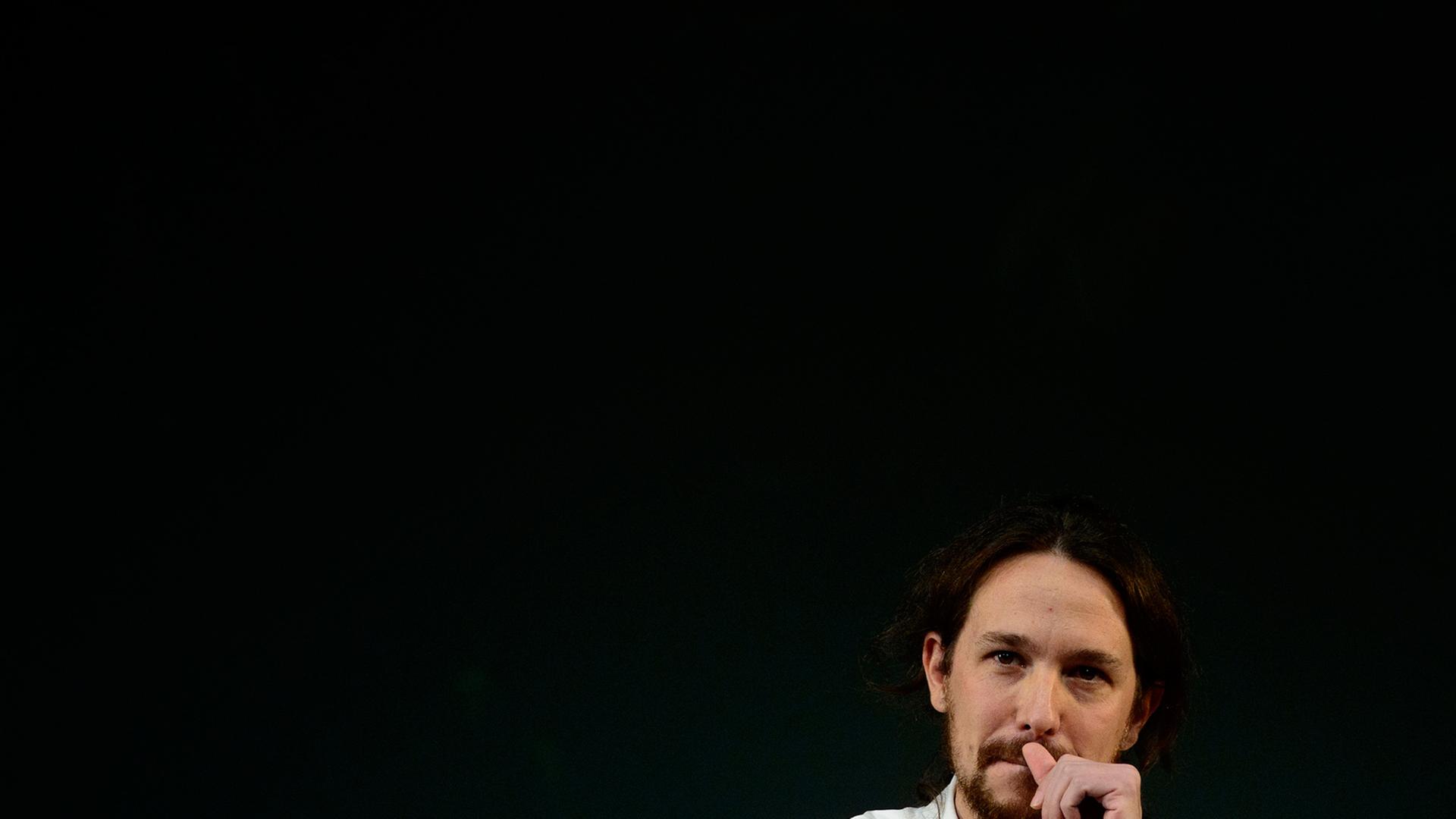 Der Podemos-Vorsitzende Pablo Iglesias. Der Podemos-Vorsitzende Pablo Iglesias.