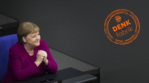 Bundeskanzlerin Angela Merkel, CDU, aufgenommen im Rahmen der Debatte anlässlich von 70 Jahre Grundgesetz