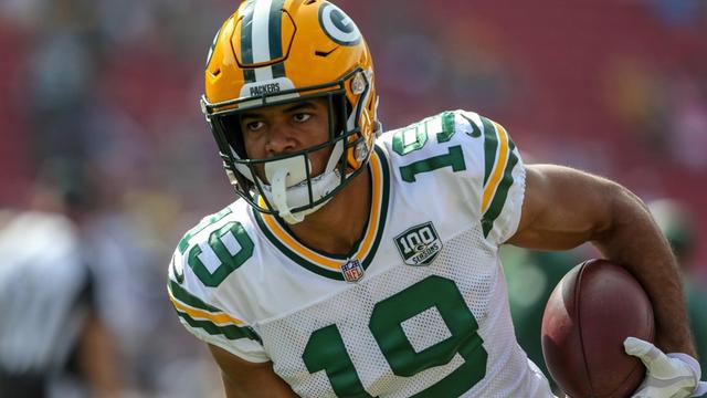 Der Wide Receiver der Green Bay Packers Equanimeous St. Brown.
