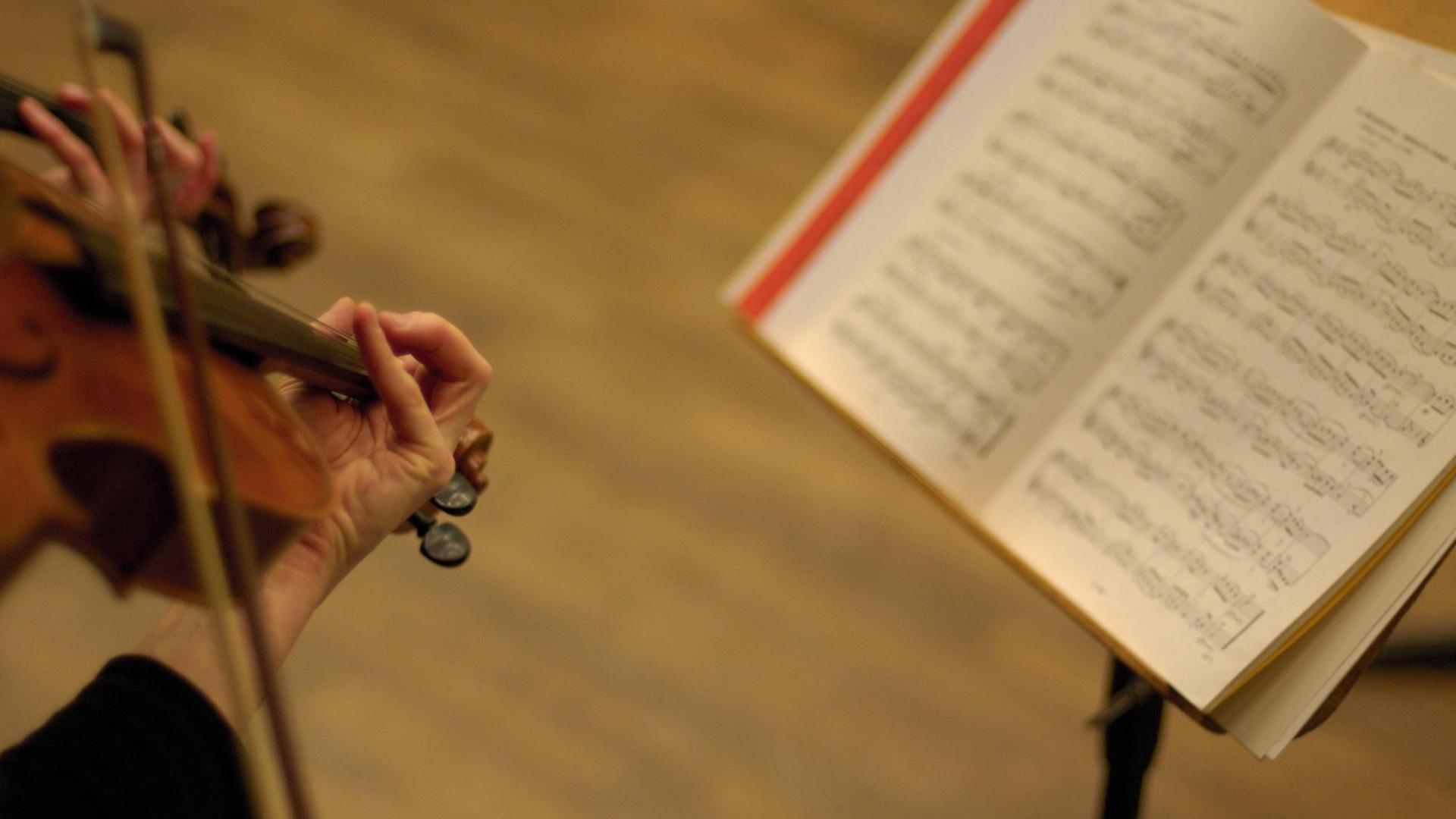 Zwei Violinisten in einem Konzert Zwei Violinisten in einem Konzert