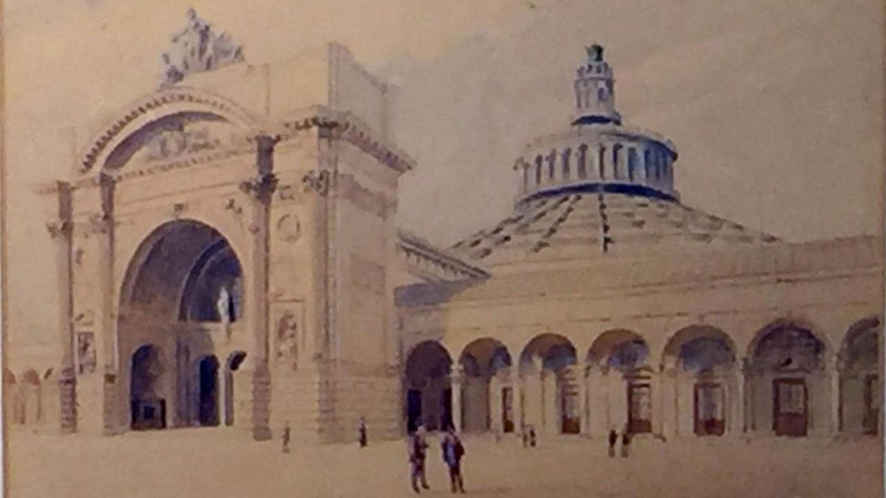 Eines von zwei Aquarellen, von Adolf Hitler gemalt, wird am 07.10.2015 in der Daphineh Galerie in Teheran (Iran) ausgestellt. Nach Angaben der Galeristin wurden die Bilder Anfang des 20. Jahrhunderts in Wien angefertigt. Damals fristete der spätere Diktator sein Dasein dort als Kunstmaler. Eines von zwei Aquarellen, von Adolf Hitler gemalt, wird am 07.10.2015 in der Daphineh Galerie in Teheran (Iran) ausgestellt. Nach Angaben der Galeristin wurden die Bilder Anfang des 20. Jahrhunderts in Wien angefertigt. Damals fristete der spätere Diktator sein Dasein dort als Kunstmaler.