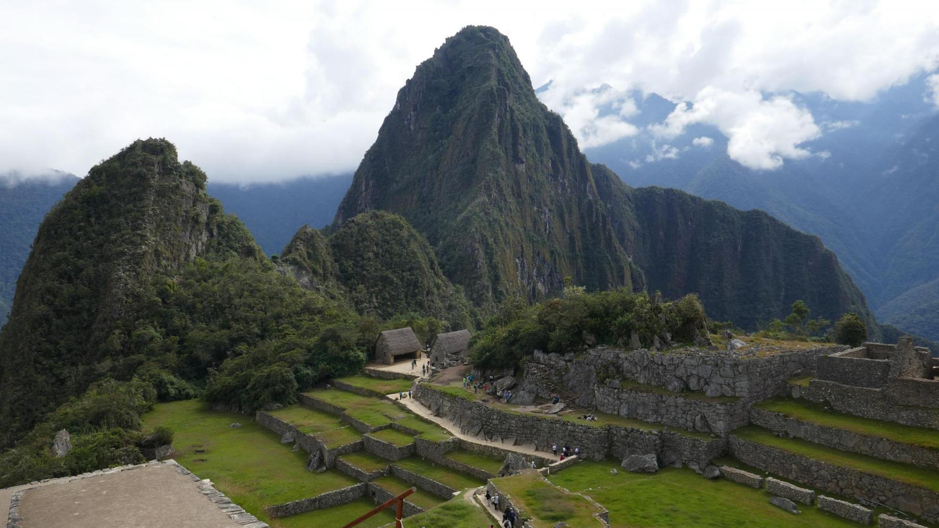 Blick auf Machu Picchu in Peru Blick auf Machu Picchu in Peru