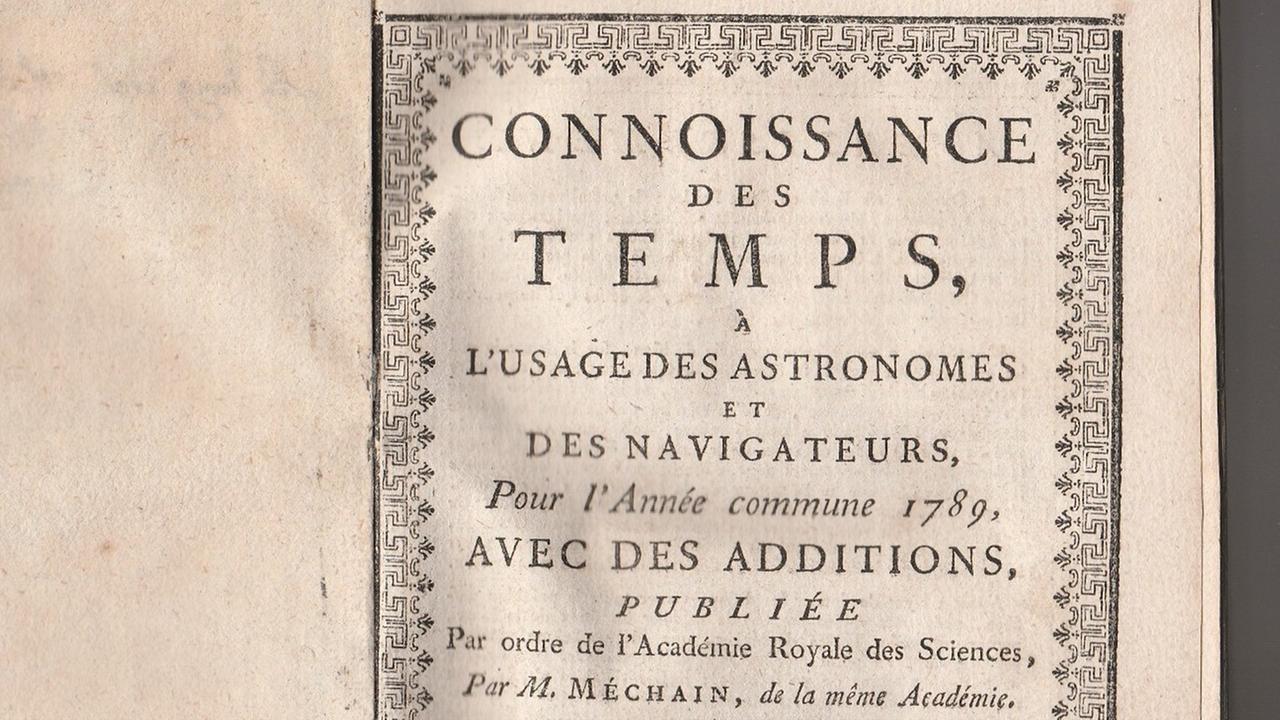 Titelseite der "Connoissance des Temps" für das Revolutionsjahr 1789 Titelseite der "Connoissance des Temps" für das Revolutionsjahr 1789