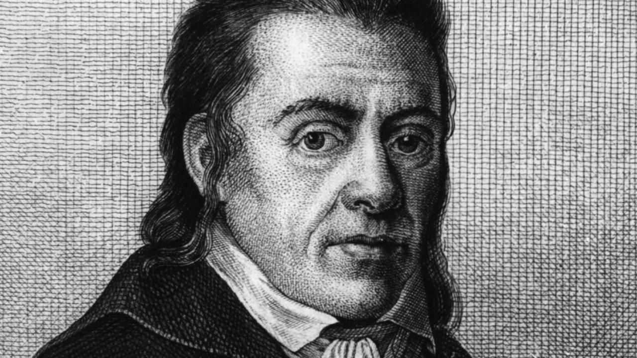 Ein Schwarzweiß-Bild zeigt einen zeitgenössischen Stahlstich des Pädagogen und Sozialreformers Johann Heinrich Pestalozzi Ein Schwarzweiß-Bild zeigt einen zeitgenössischen Stahlstich des Pädagogen und Sozialreformers Johann Heinrich Pestalozzi