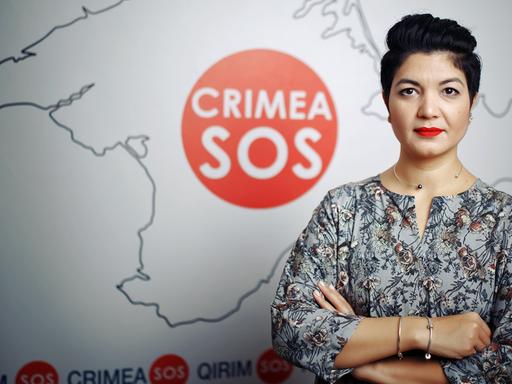 Tamila Tasheva engagiert sich mit ihrer Organisation "Krym SOS", "SOS Krim", gegen Menschenrechtsverstöße auf der Krim.