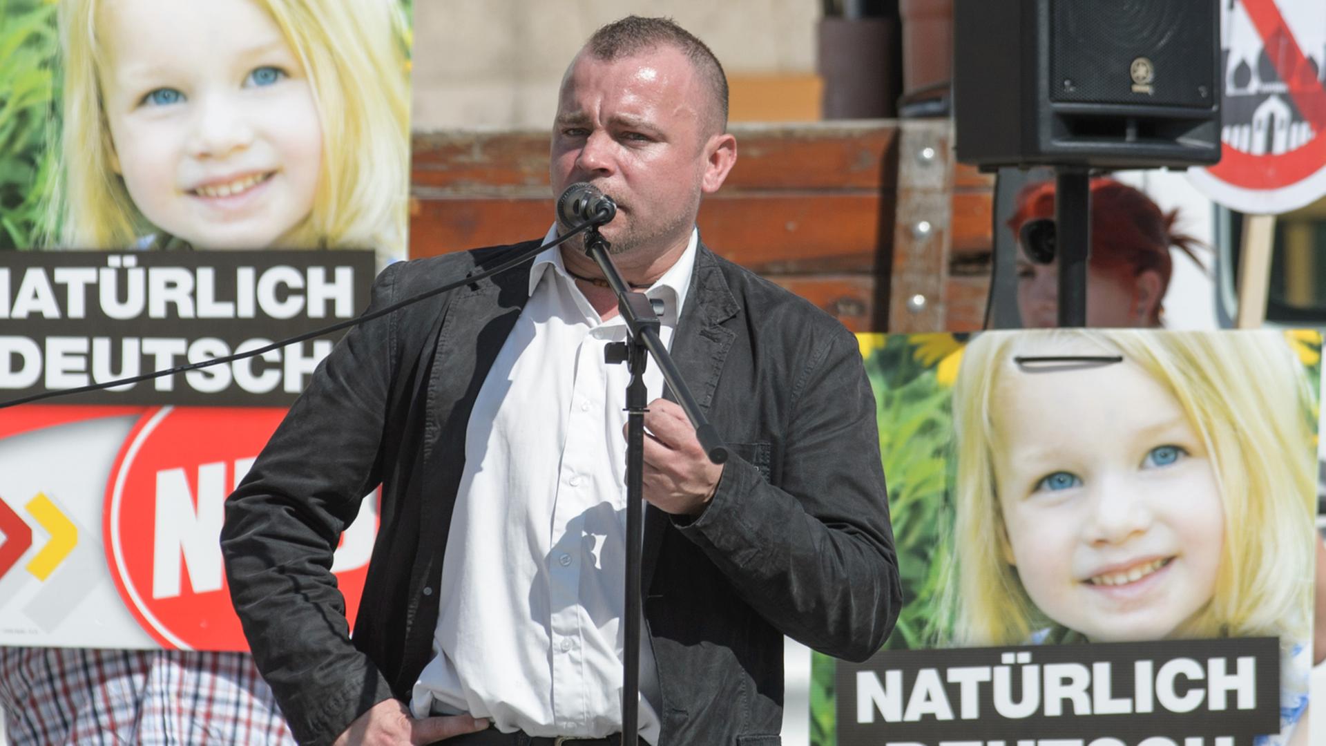 Patrick Wieschke, Landesvorsitzender der NPD Thüringen Patrick Wieschke, Landesvorsitzender der NPD Thüringen