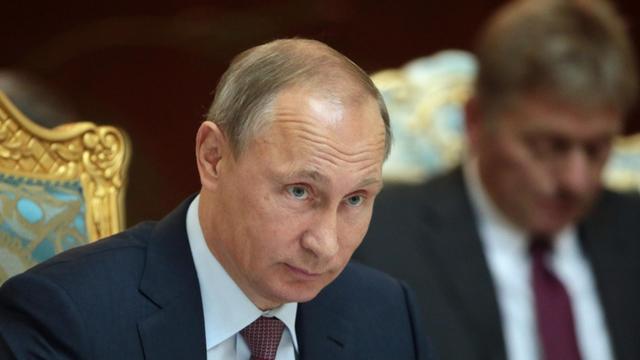 Der russische Präsident Wladimir Putin bei einer Sitzung der OVKS, eines Sicherheitsbündnisses ehemaliger Sowjetrepubliken