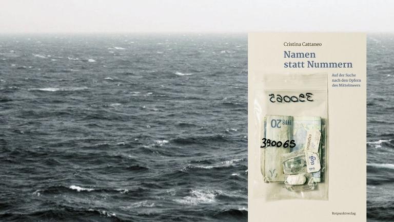 Buchcover " Namen statt Nummern".Im Hintergrund Meer.