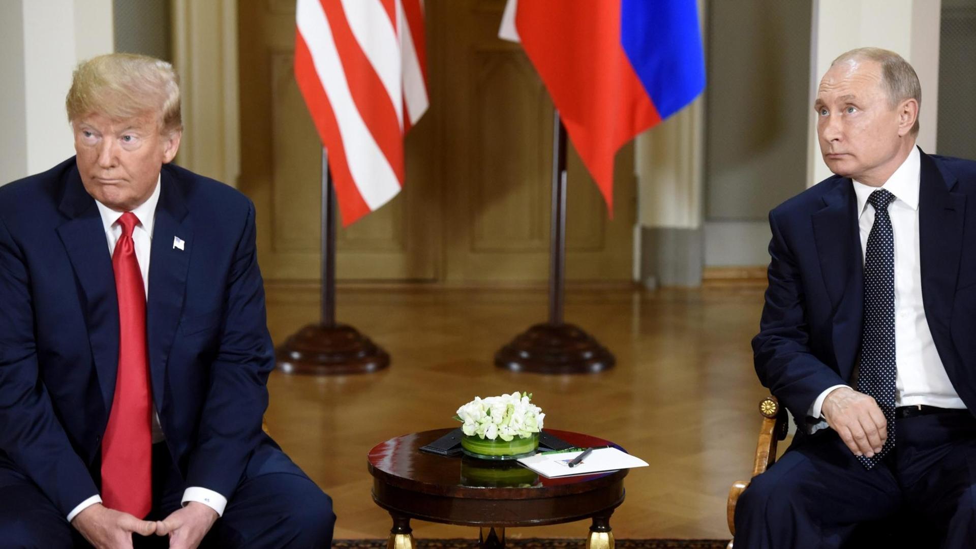 Helsinki-Gipfel: US-Präsident Trump trifft Russlands Präsident Putin (16.7.2018).