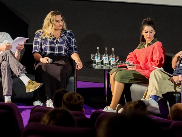 Das Deutschlandfunk-Kultur-Panel auf dem Pop-Kultur-Festival in Berlin.